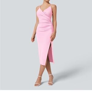 Elegant Pink Sleeveless Dress